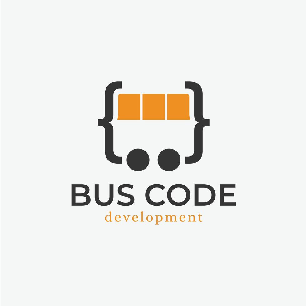 inspiración de plantilla de diseño de logotipo de código de autobús - vector