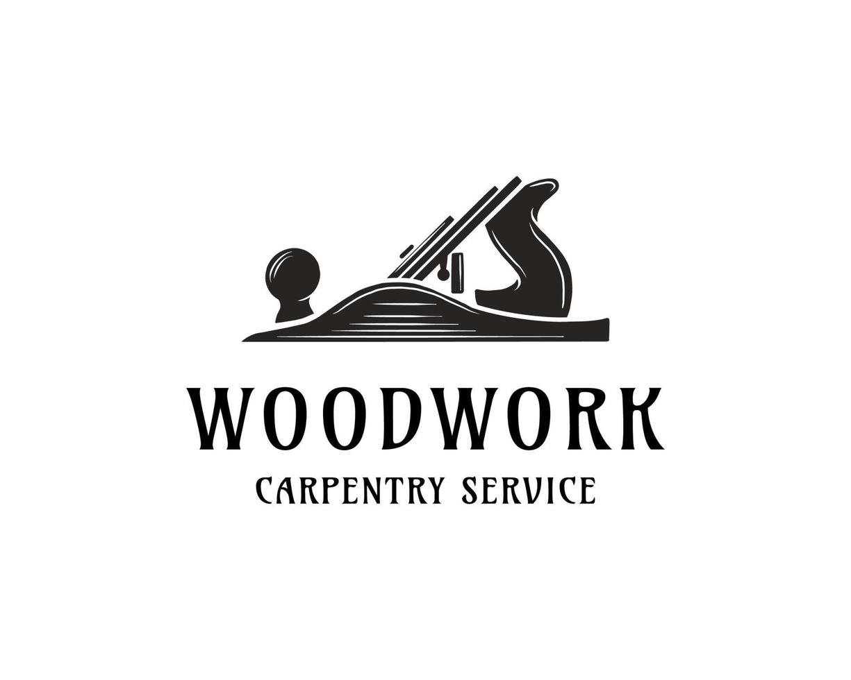 Vintage woodworking tool logo inspiration. Industrial or tool company design template vector