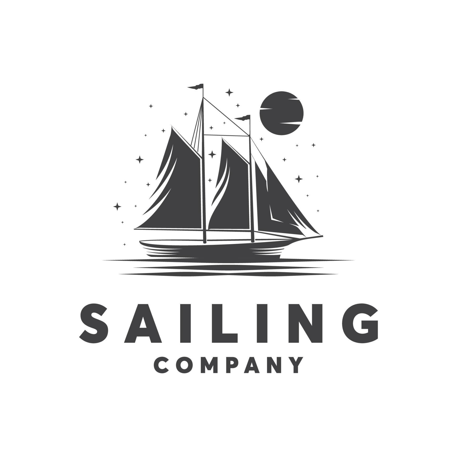 Sailing Company Logo Design Template Inspiration 14800562 Vector Art at