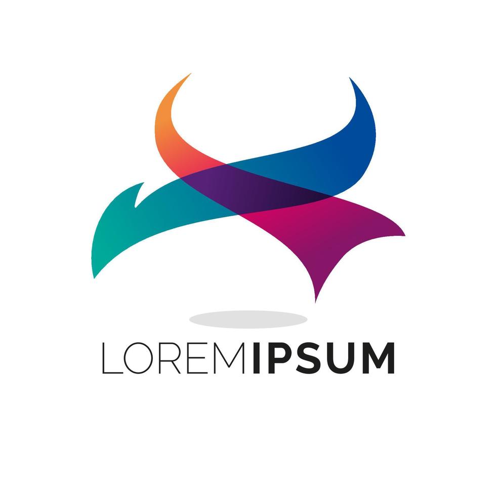 Colorful Abstract Shape Logo Design Template with white background vector