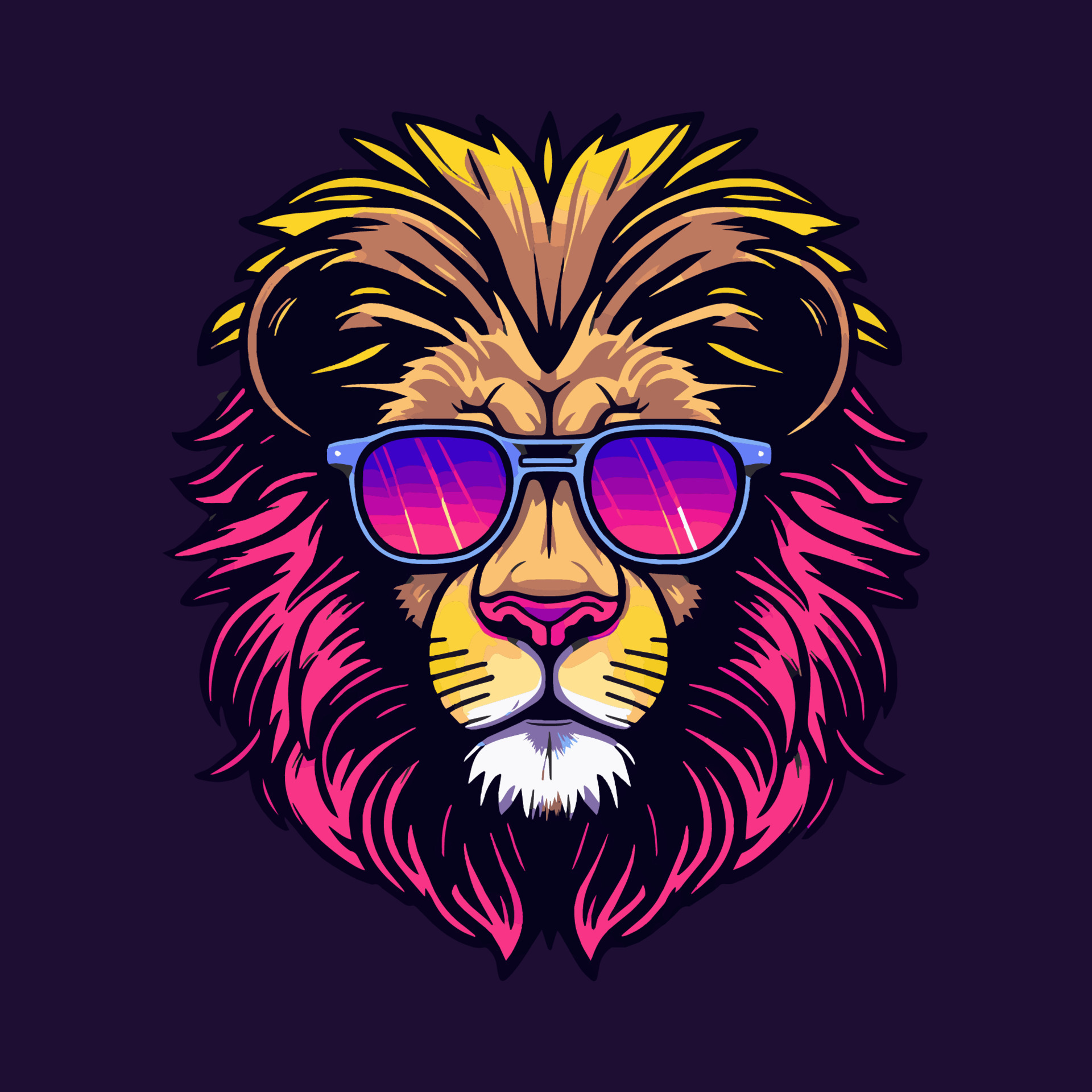 Lions Head mascot logo design illustration for sport or e-sport ...