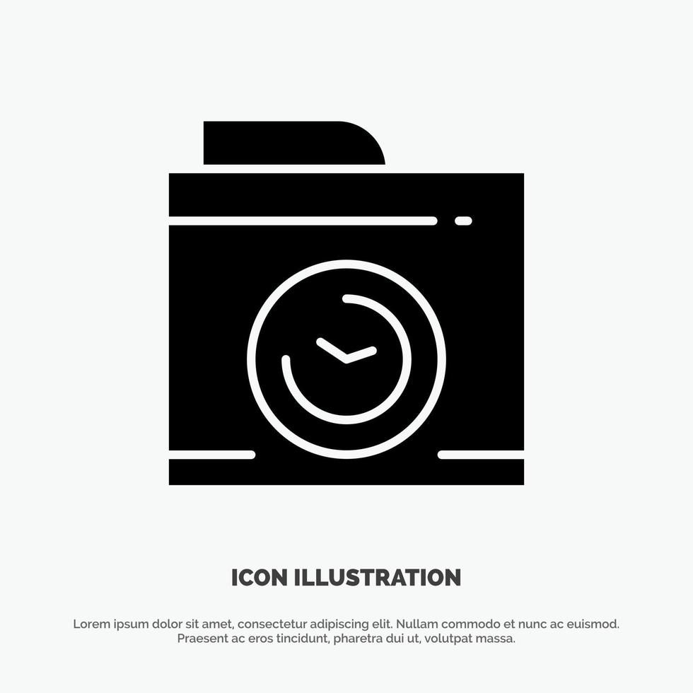 imagen de la cámara big think vector de icono de glifo sólido