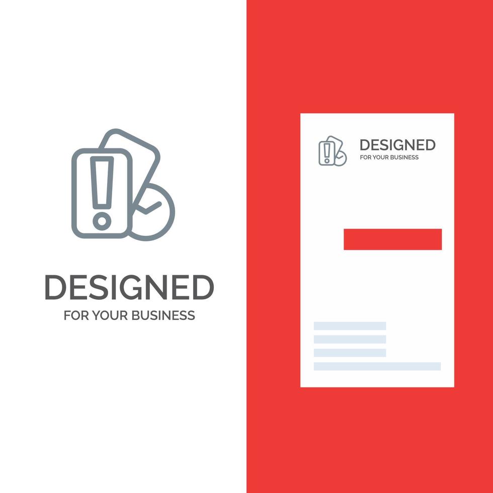 Card Hand Holding Referee Grey Logo Design and Business Card Template vector