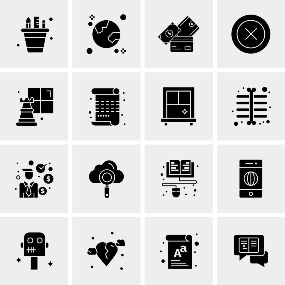 16 Universal Business Icons Vector Creative Icon Illustration to use in web and Mobile Related project