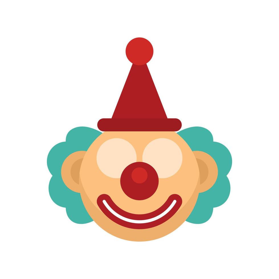 icono de payaso de circo vector aislado plano