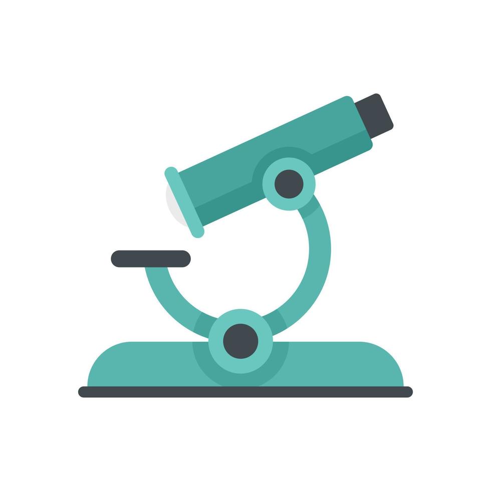 Lesson microscope icon flat isolated vector