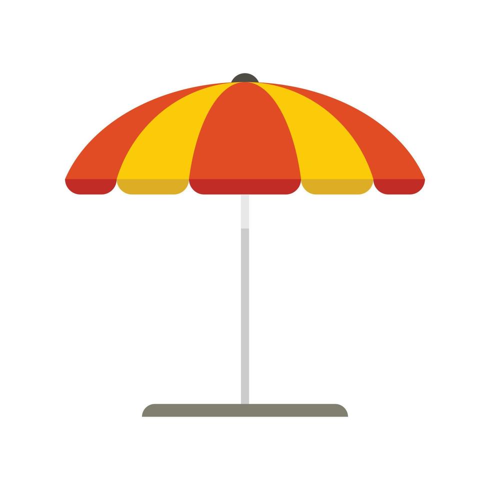 Beach umbrella icon flat isolated vector