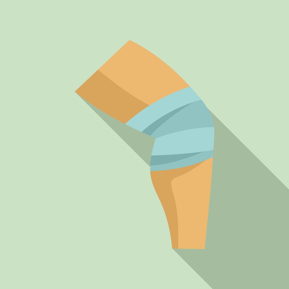Knee bandage icon flat vector. Injury accident vector