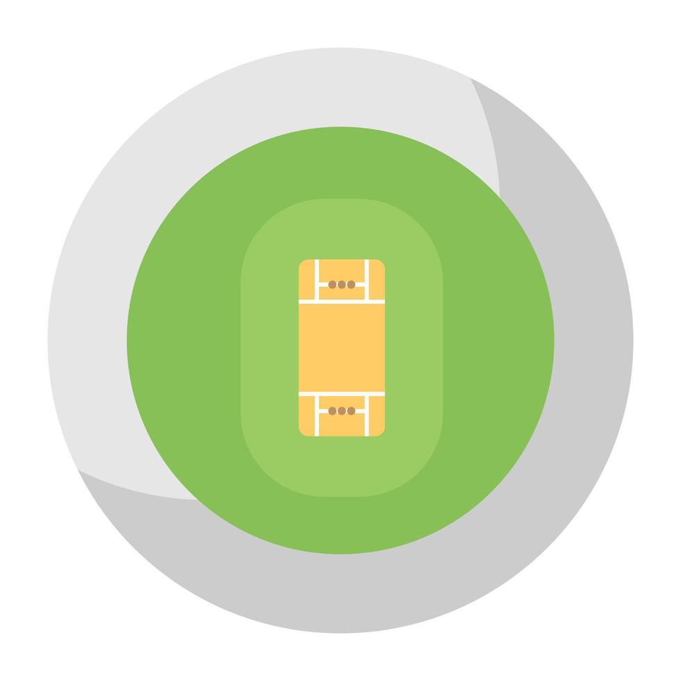 Trendy Cricket Pitch vector