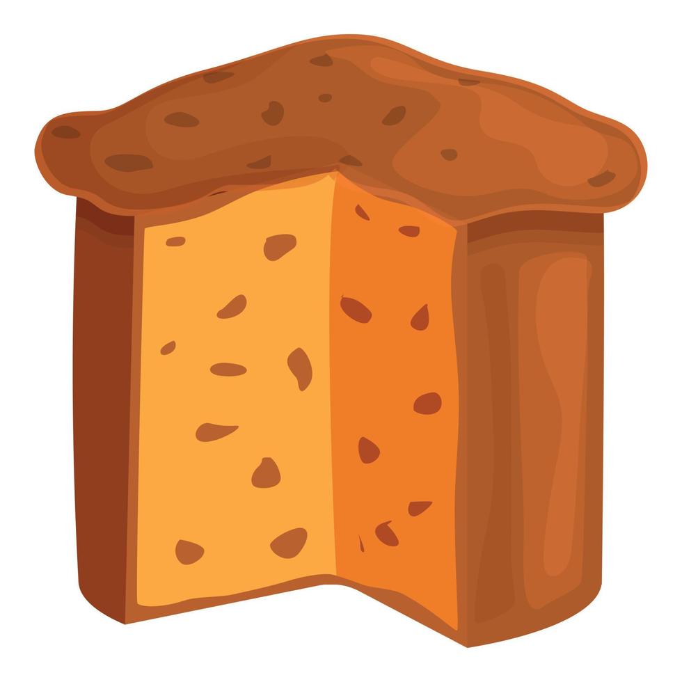 icono de panettone de navidad vector de dibujos animados. comida dulce