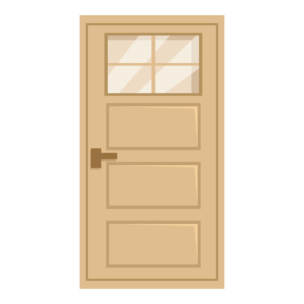 House door icon cartoon vector. Front home vector