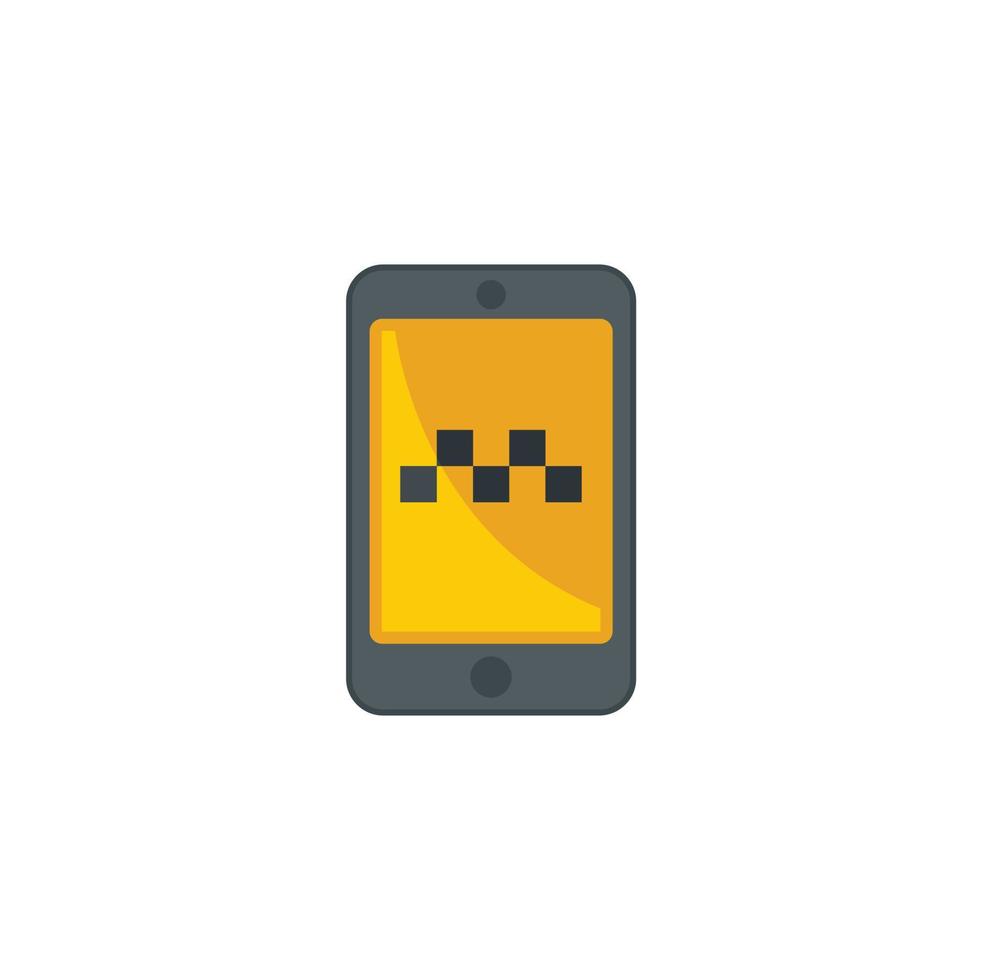 Call unmanned taxi icon flat isolated vector