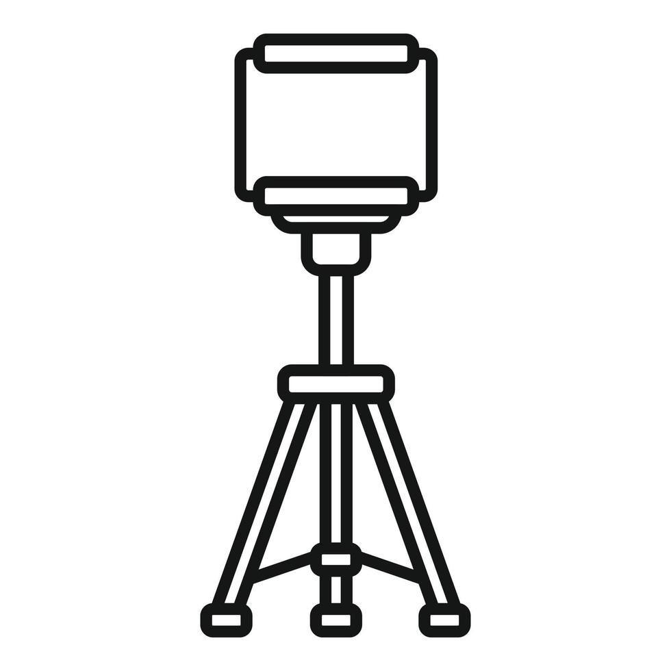 Smartphone tripod icon outline vector. Mobile camera stand vector