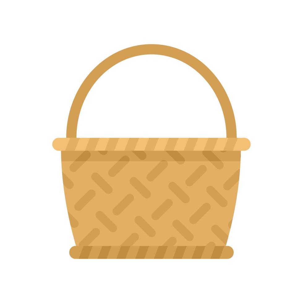 Bamboo wicker icon flat isolated vector