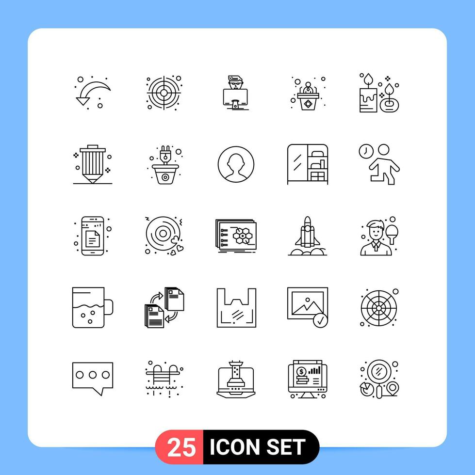 25 Creative Icons Modern Signs and Symbols of aromatherapy aroma user speech employee Editable Vector Design Elements