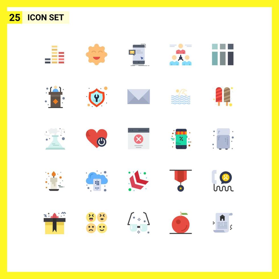 Stock Vector Icon Pack of 25 Line Signs and Symbols for frame man instant team user Editable Vector Design Elements