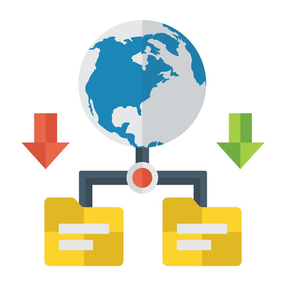 Folders Network Structure vector