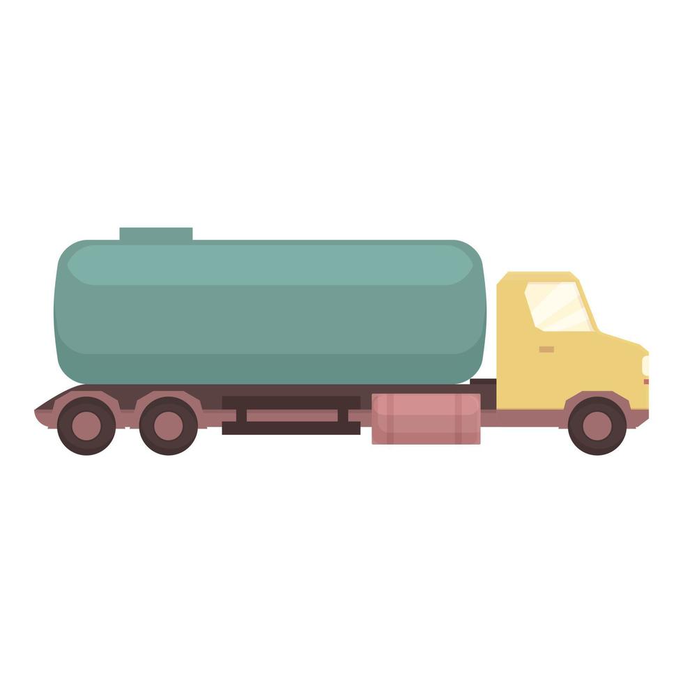 vector de dibujos animados de icono de camión cisterna diesel. tanque de gasolina