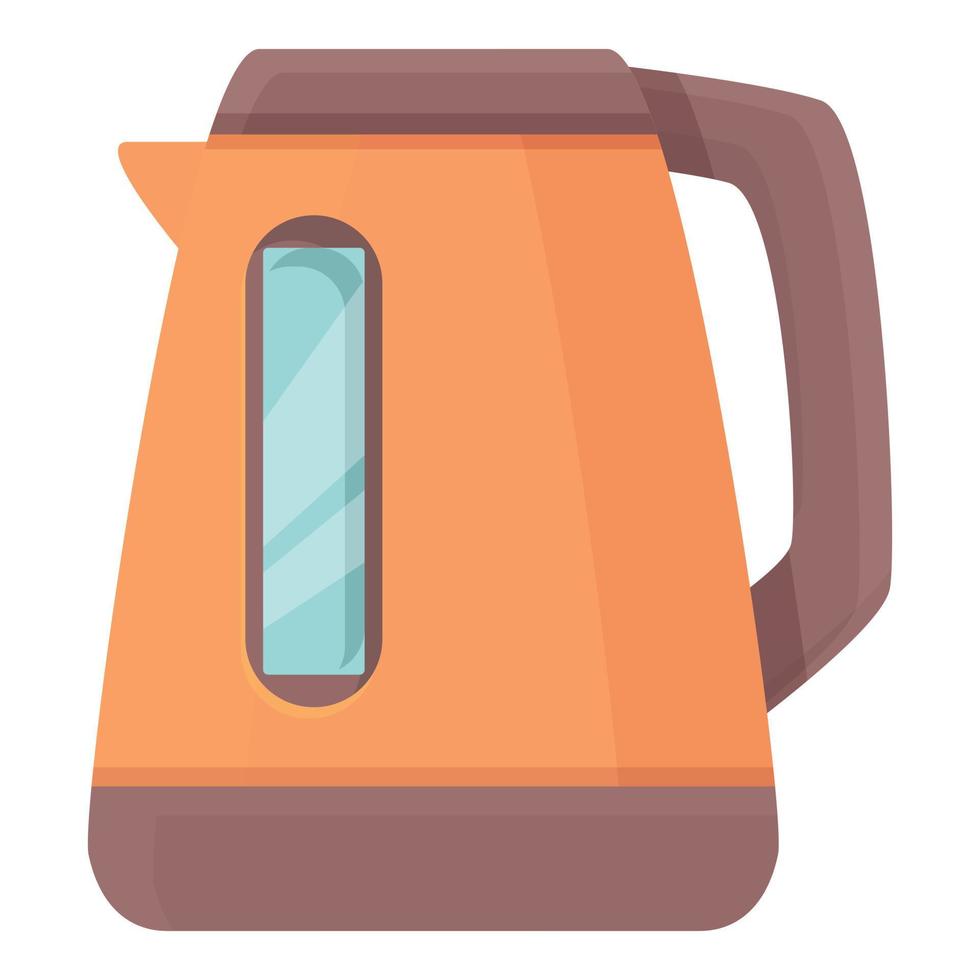 Glass electric kettle icon cartoon vector. Water pot vector