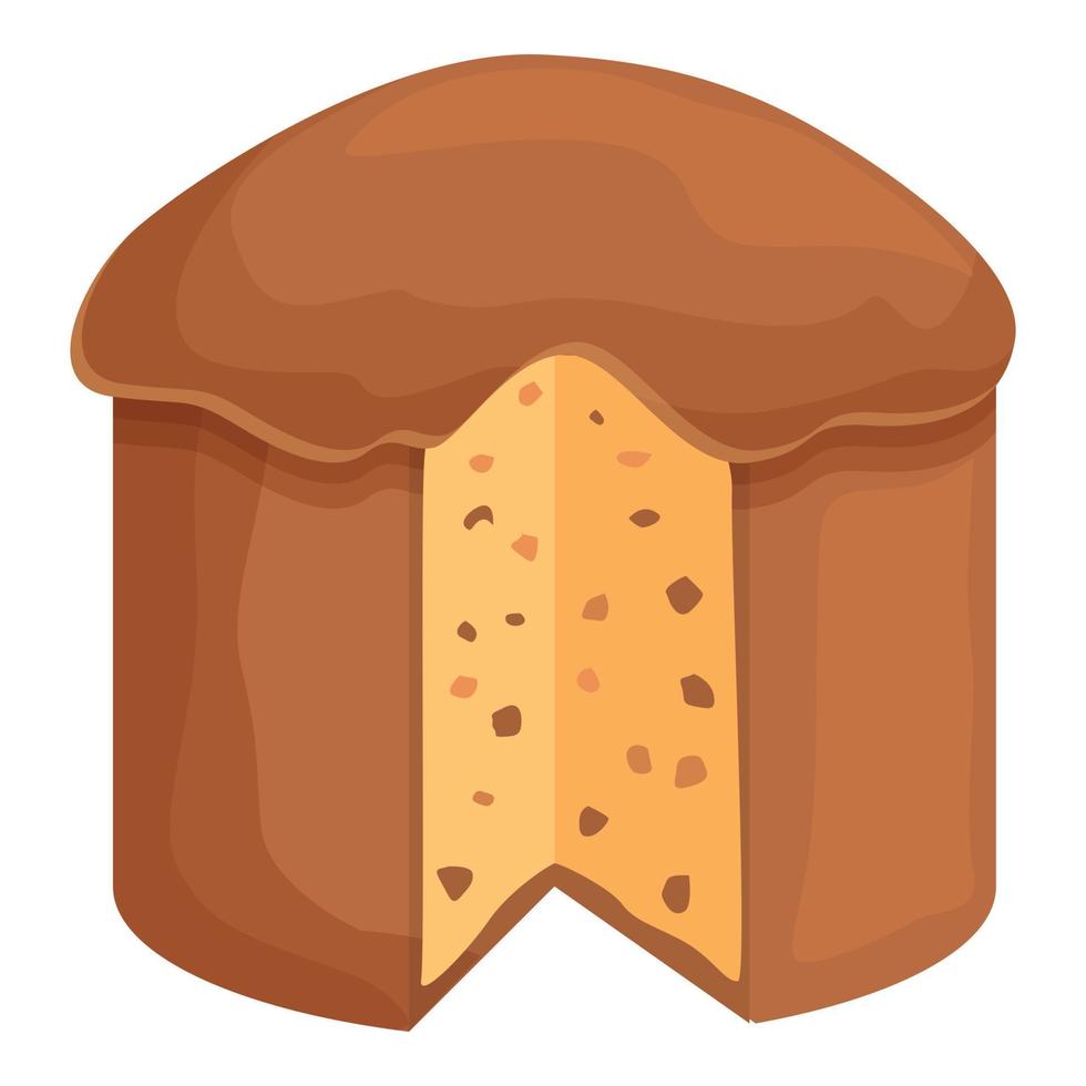 Easter panettone icon cartoon vector. Italian cake vector