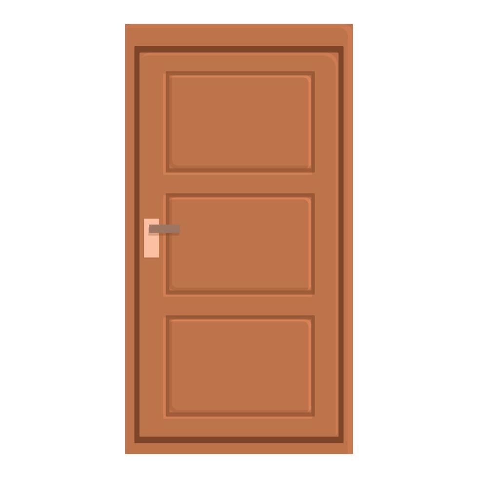 Ajar door icon cartoon vector. Home exterior vector