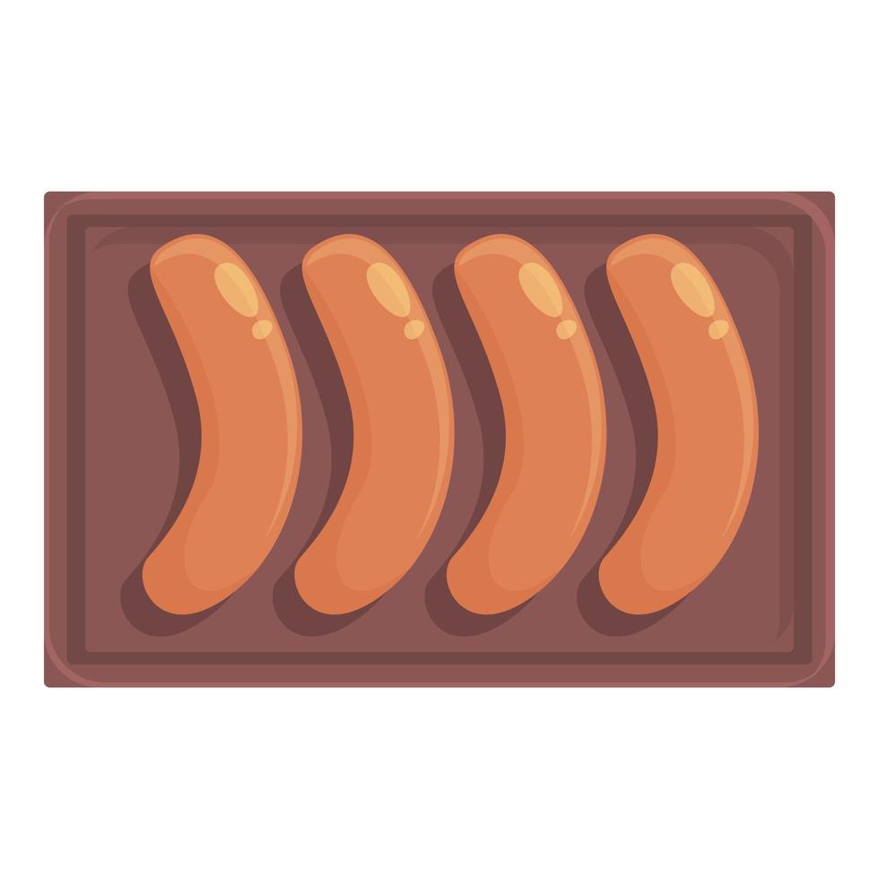 Polish sausage pack icon cartoon vector. Poland food vector