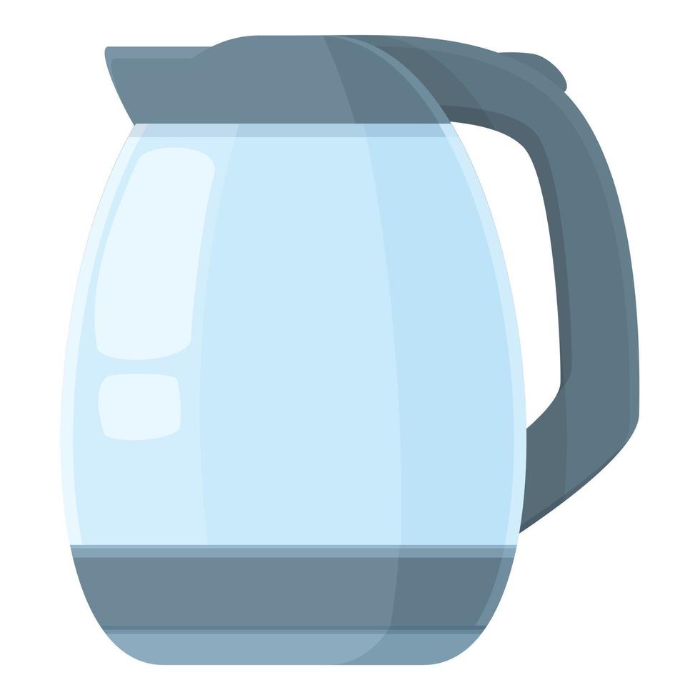 vector de dibujos animados de icono de hervidor transparente. tetera de agua