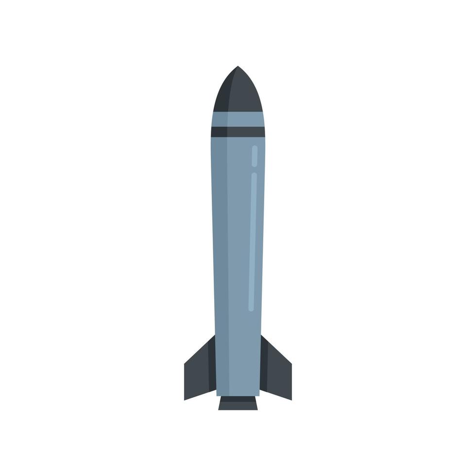 Missile army icon flat isolated vector