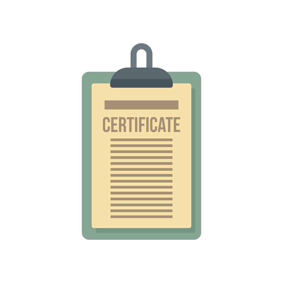 certificado portapapeles icono plano aislado vector