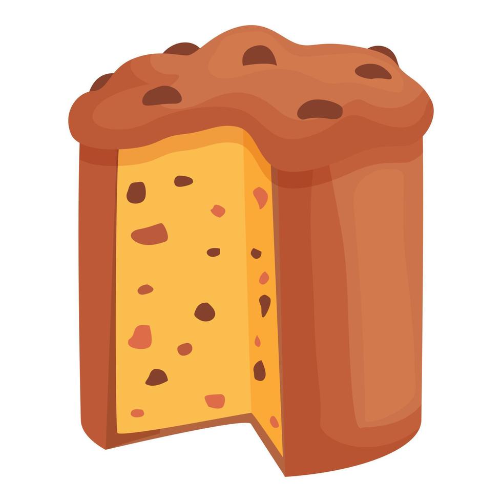 vector de dibujos animados de icono de panettone de mano. pan de pastel