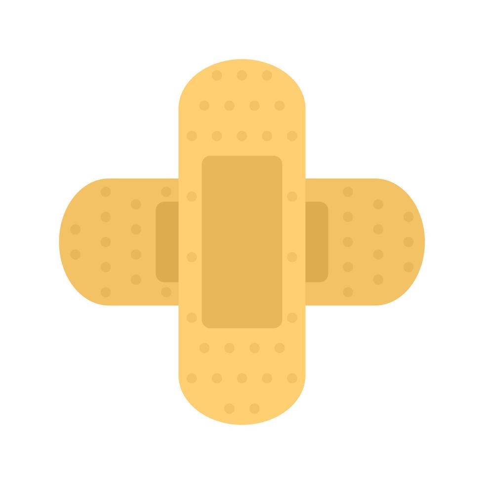 Cross bandage icon flat isolated vector