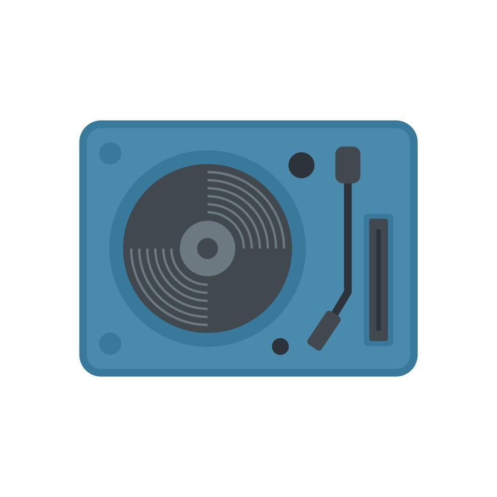 icono de reproductor de discos de vinilo vector aislado plano