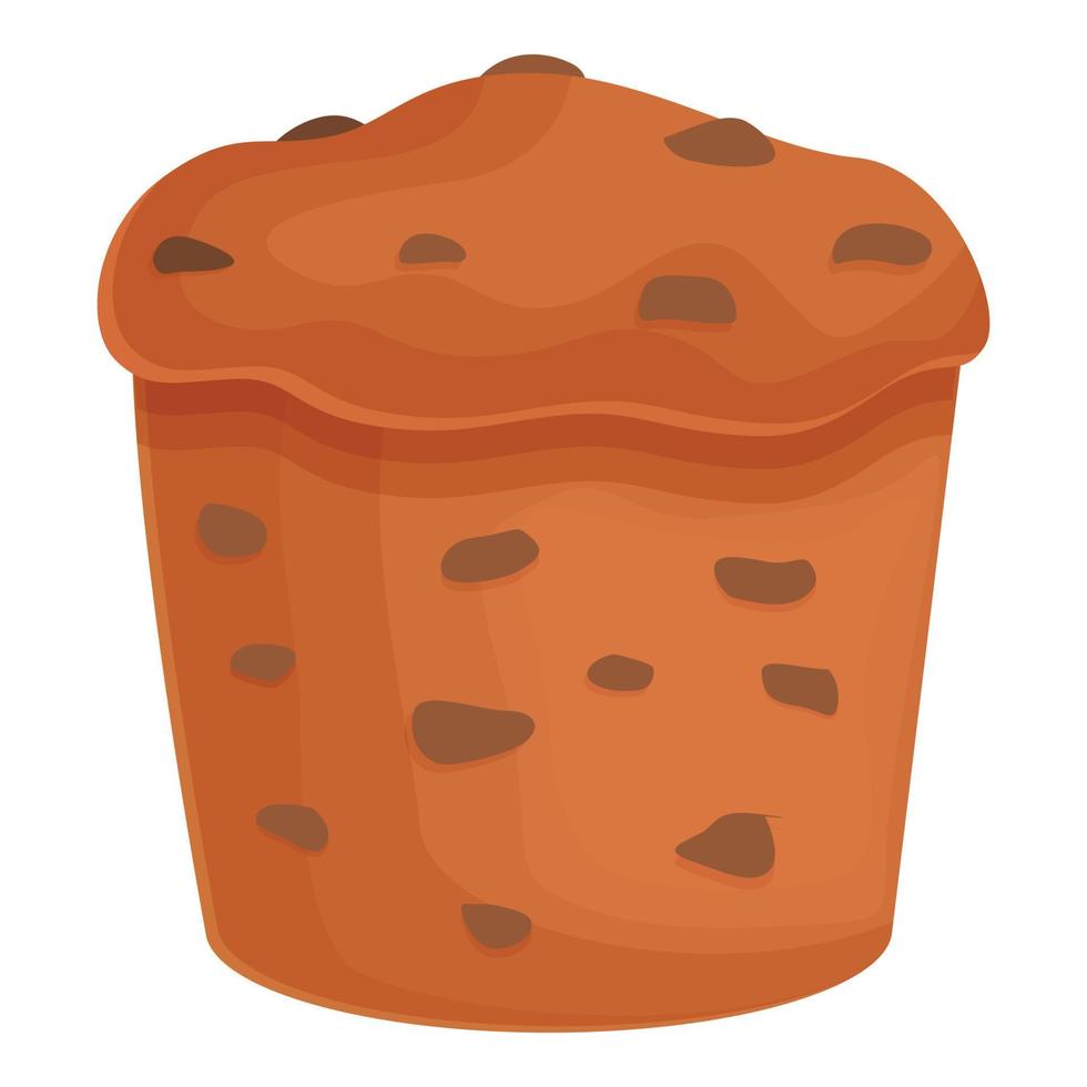 vector de dibujos animados de icono de panettone de pasas. pan de pastel