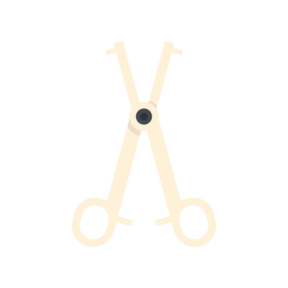 Piercing scissors icon flat isolated vector