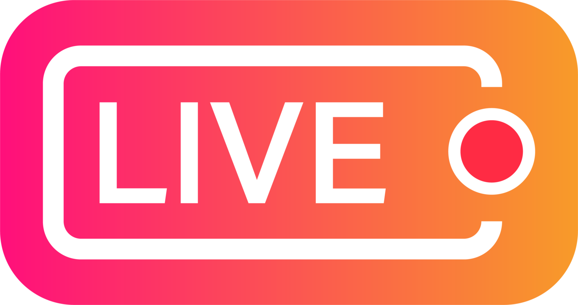 Live streaming icon. Live buttons transparent. Broadcasting signs concept. png