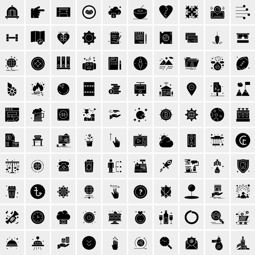 Set of 100 Universal Icons vector