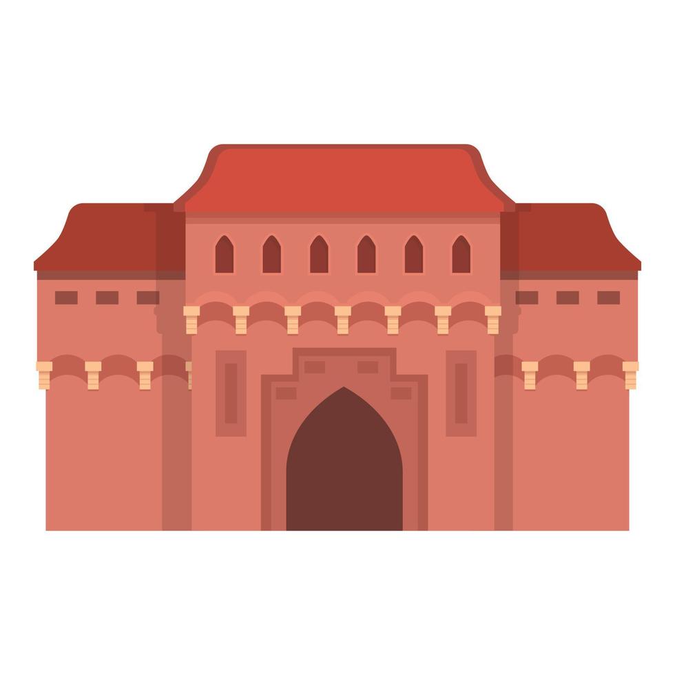 Polish fortress icon cartoon vector. Poland tourism vector