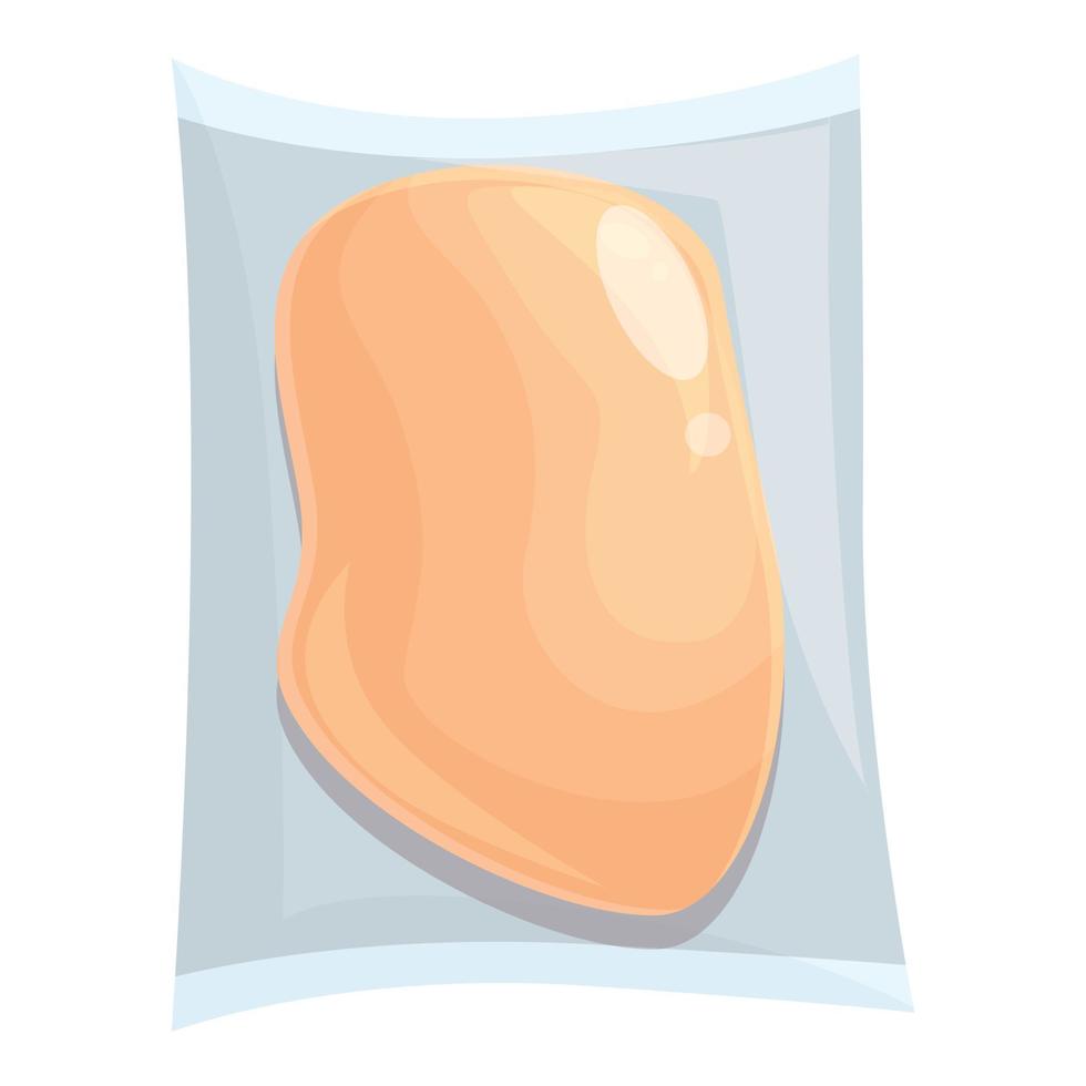 Raw meat icon cartoon vector. Vacuum bag vector