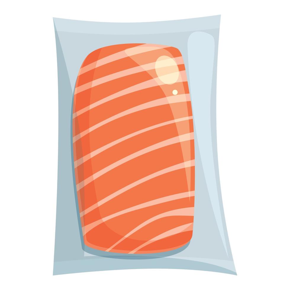 vector de dibujos animados de icono de pez rojo. paquete de carne