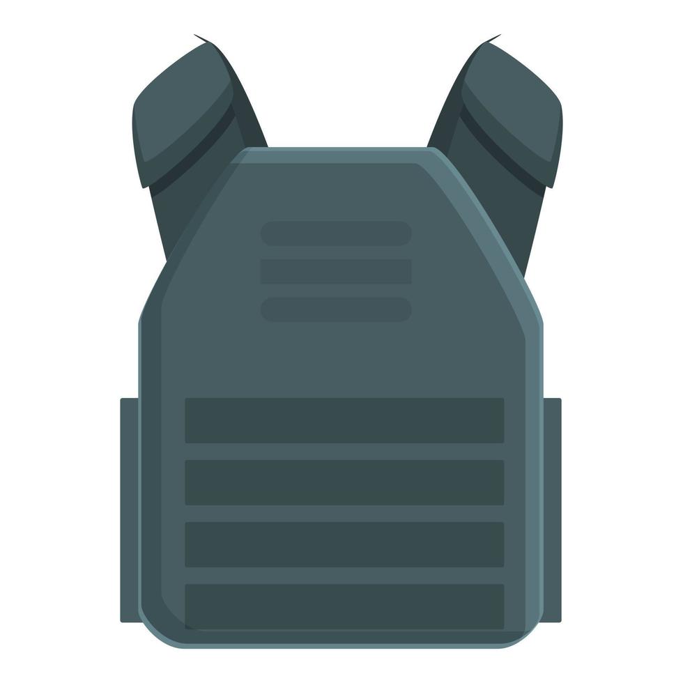 Bullet proof vest icon cartoon vector. Police kevlar vector