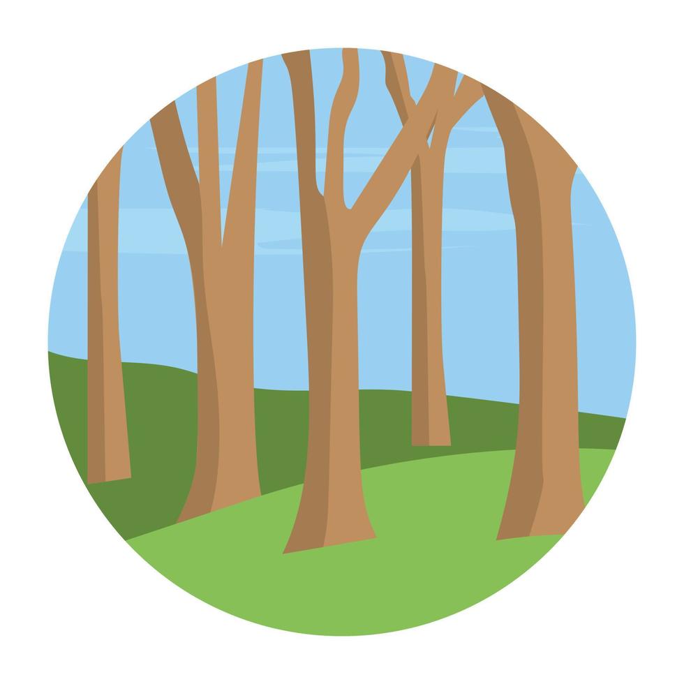 Trendy Trees Landscape vector