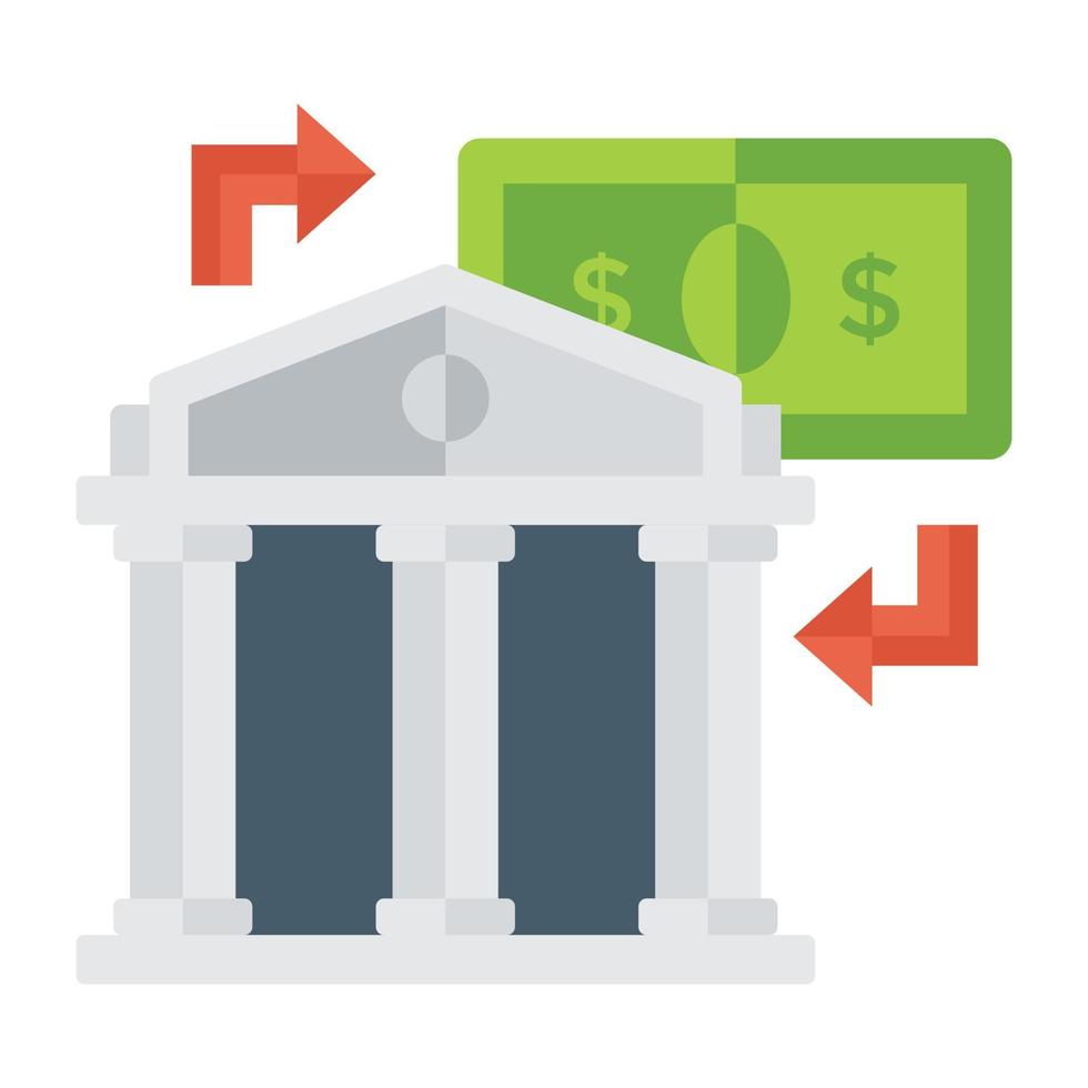 Trendy Bank Transaction vector