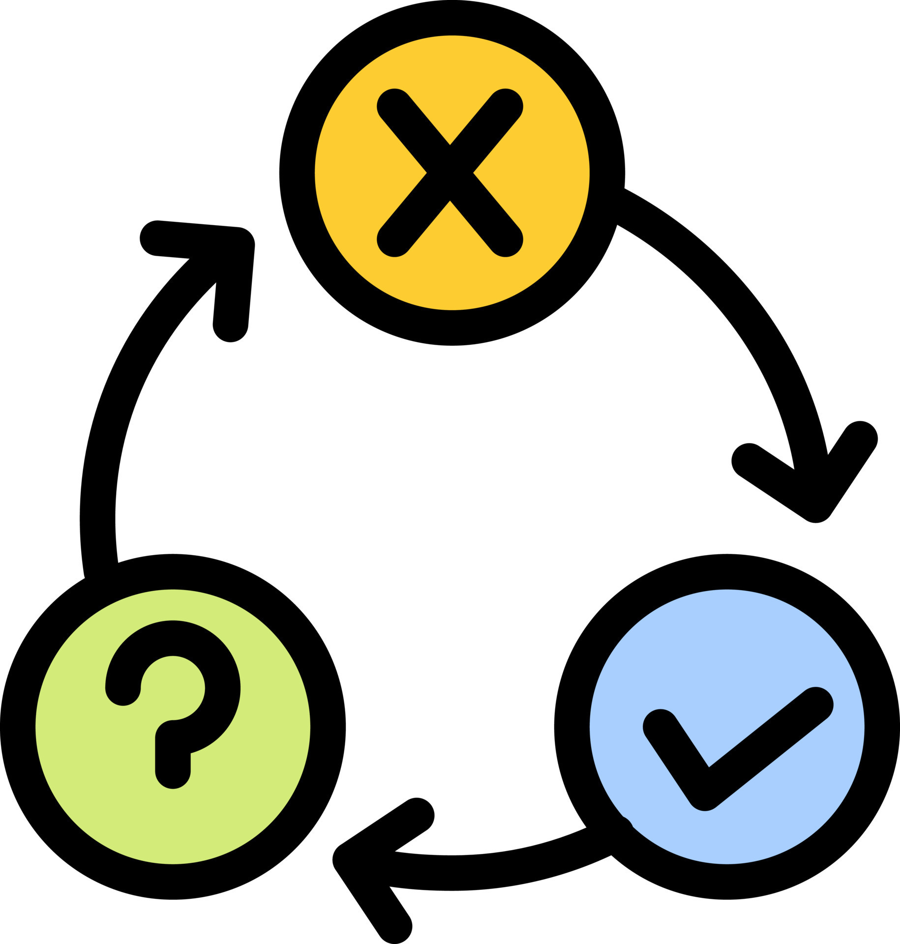 Daily Flow Issues Organization Realization Flat Color Icon Vector icon ...
