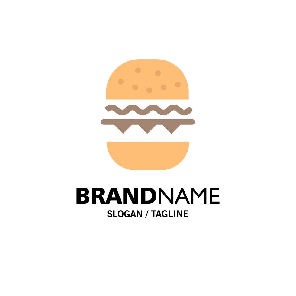 hamburguesa comida comer canadá plantilla de logotipo de empresa color plano vector