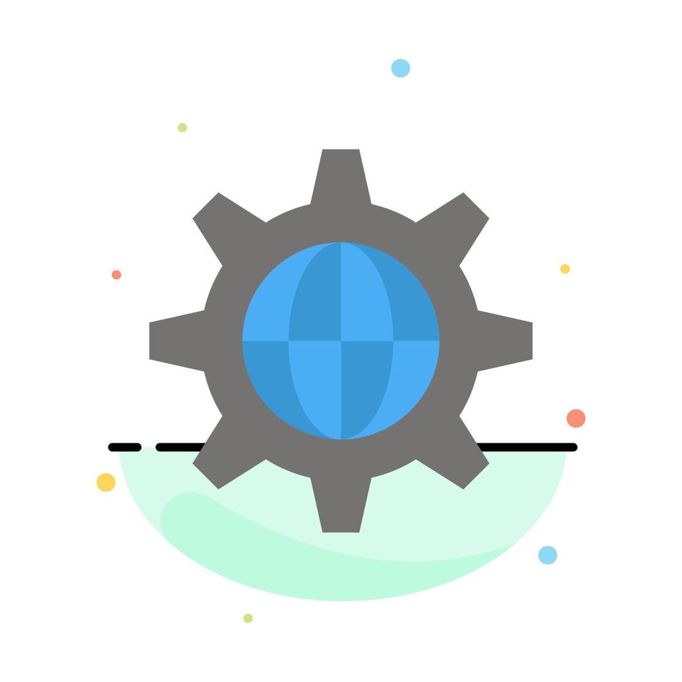 Security World Globe Internet Abstract Flat Color Icon Template vector