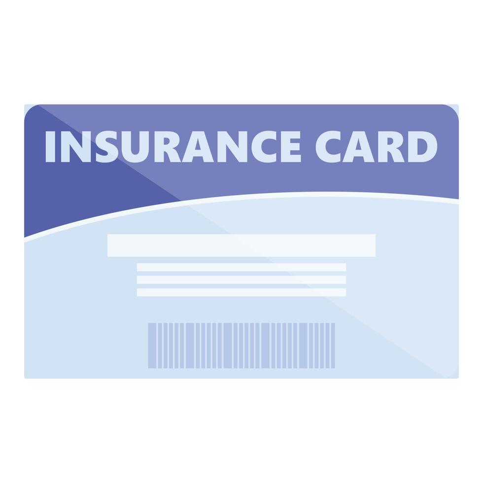 Blue insurance card icon cartoon vector. Medical health 14802426 Vector