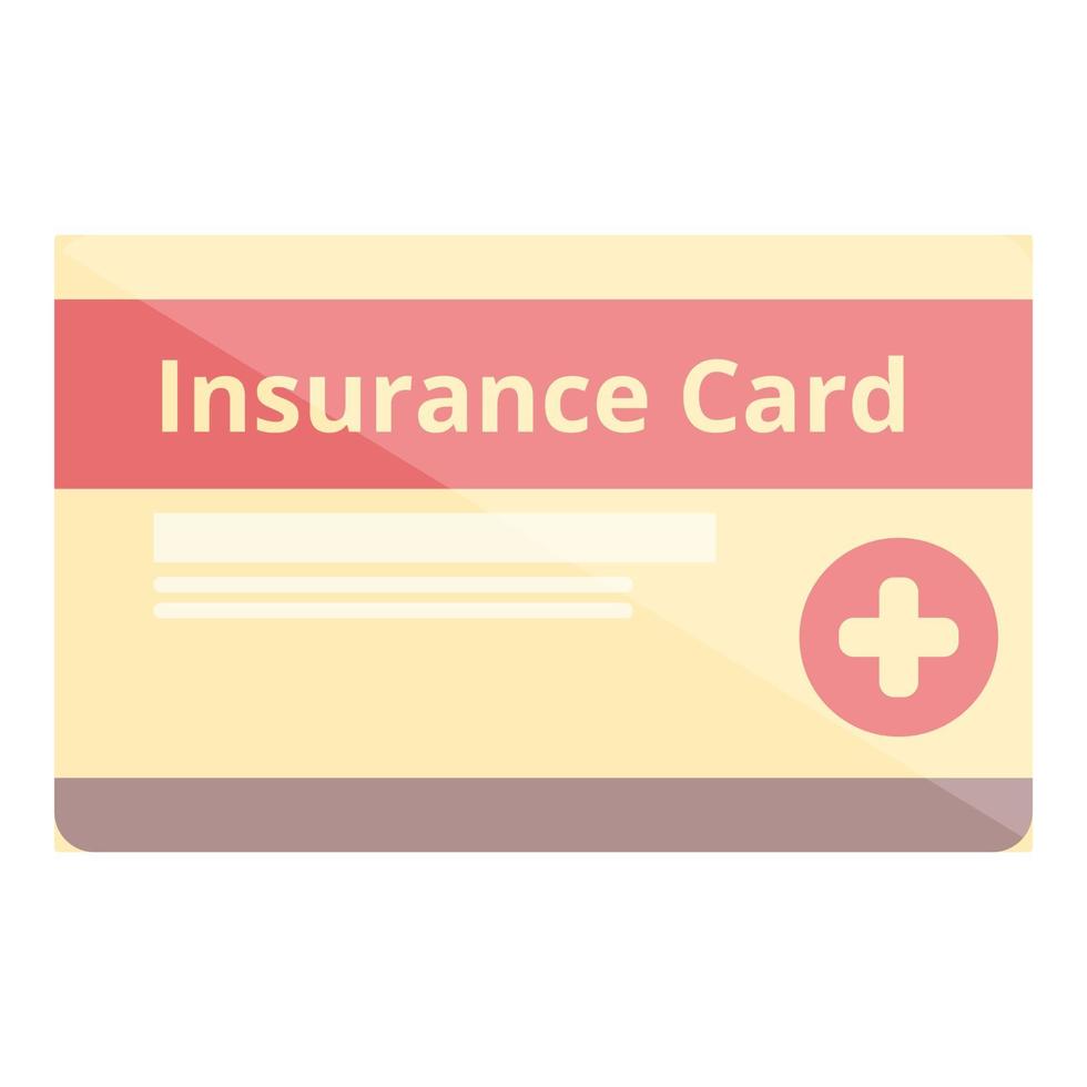 Service insurance card icon cartoon vector. Medical care 14802427