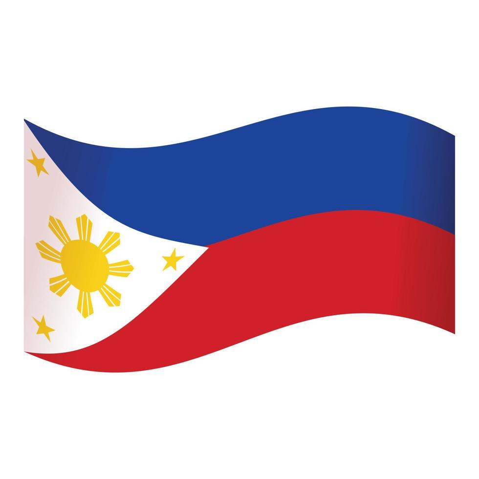 vector de dibujos animados de icono de bandera textil de filipinas. cultura de viaje