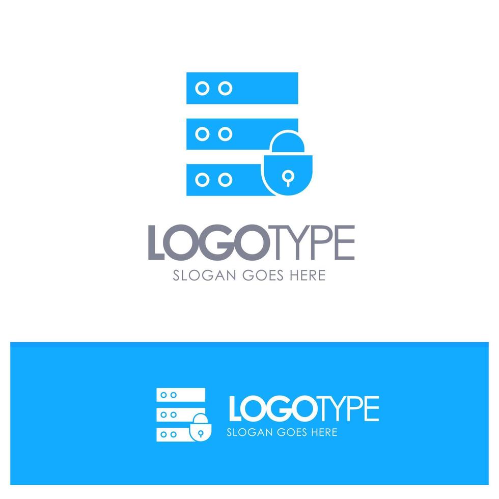 Device Electronic Internet Security Key Blue Solid Logo with place for tagline vector