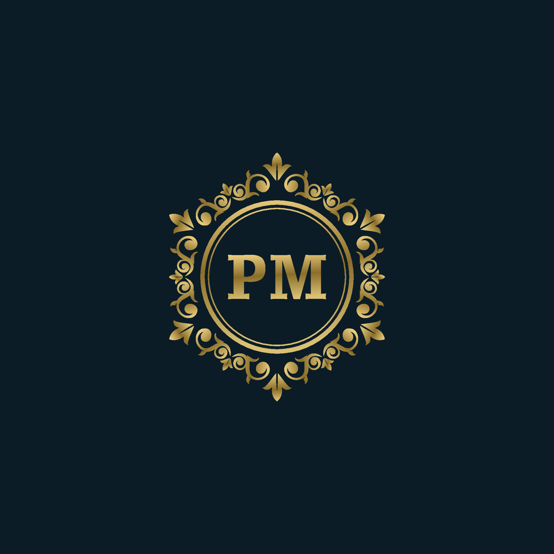 Initial PM Letter Logo Creative Typography Vector Template. Creative Circle  Letter PM Logo Vector. Royalty Free SVG, Cliparts, Vectors, and Stock  Illustration. Image 161577397.